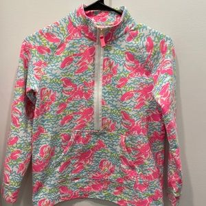 🦞 Lilly Pulitzer popover.  Hot pink Lobster Print 🦞 Girls XL (12-14)